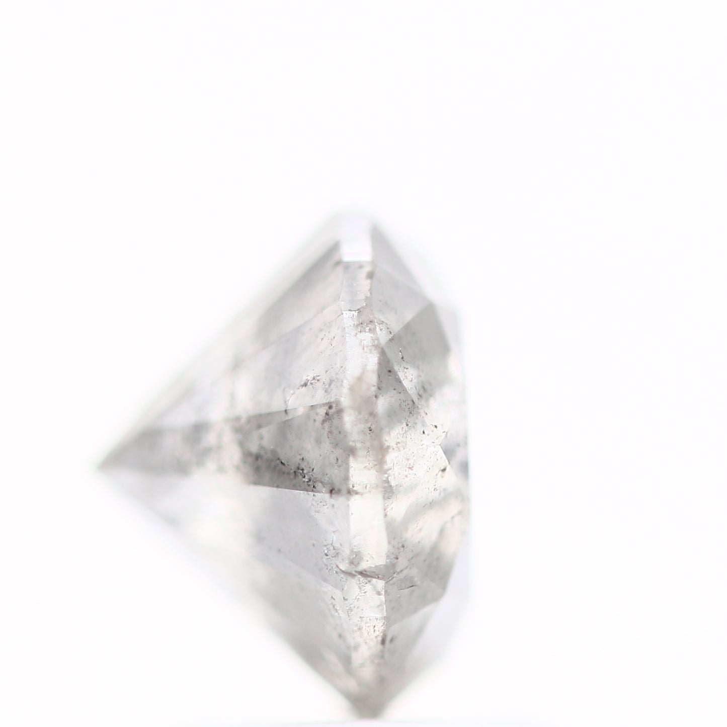 2.18 Carat Fancy Gray Salt & Pepper Round Shape Brilliant Cut Natural Loose Diamond