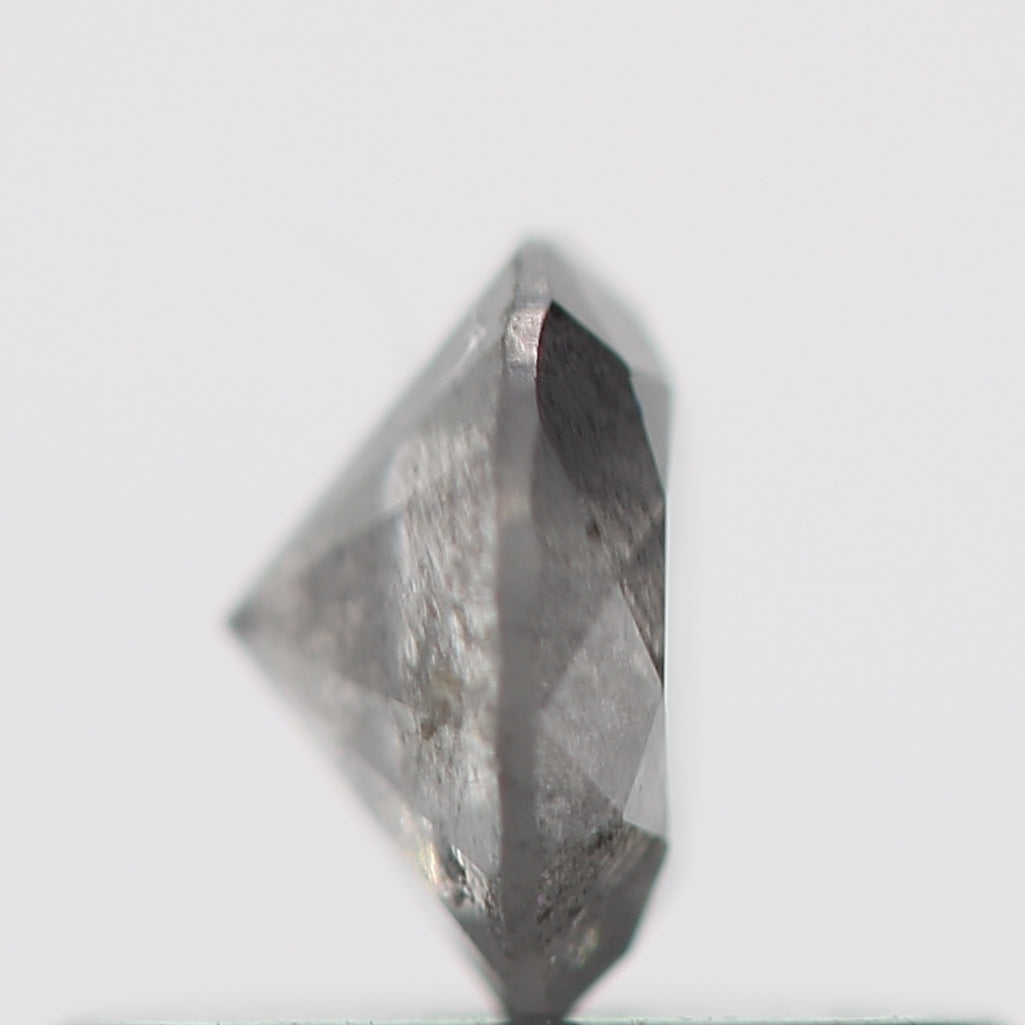 0.34 Carat Salt and Pepper Gray Round Brilliant Cut Natural Loose Diamond