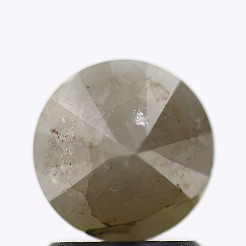 1.24 Carat Fancy Gray Rustic Round Shape Brilliant Cut Natural Loose Diamond