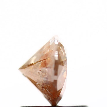 0.83 Carat Orange Rustic Round Shape Brilliant Cut Natural Loose Diamond