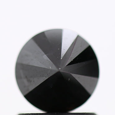 0.91 Carat Fancy Black Round Shape Brilliant Cut Natural Loose Diamond