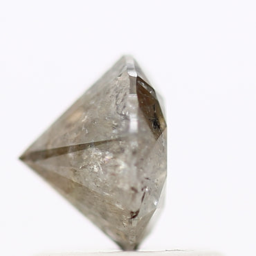 0.92 Carat Salt and Pepper Diamond Gray Round Cut Natural Diamond