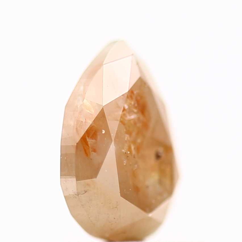 Salt and Pepper Diamond Fancy Orange Color 0.95 CT 6.94 x 5.04 x 3.81 MM Pear Cut Diamond! Natural Loose Diamond ! Christmas Gift for Her