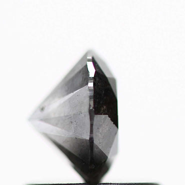 0.74 Carat Fancy Black Round Shape Brilliant Cut Natural Loose Diamond
