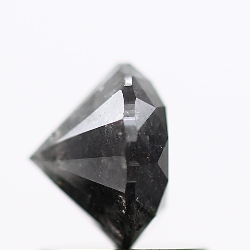 1.16 Carat Salt and Pepper Diamond Black Round Brilliant Cut Natural Loose Diamond