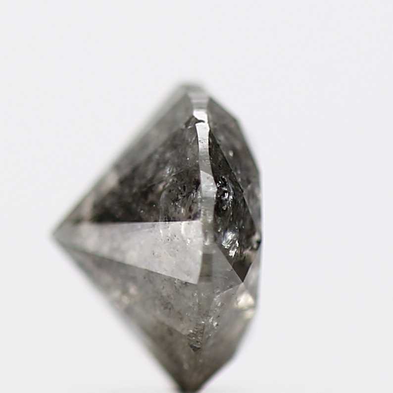0.89 Carat Salt and Pepper Diamond Round Brilliant Cut Natural Loose Diamond
