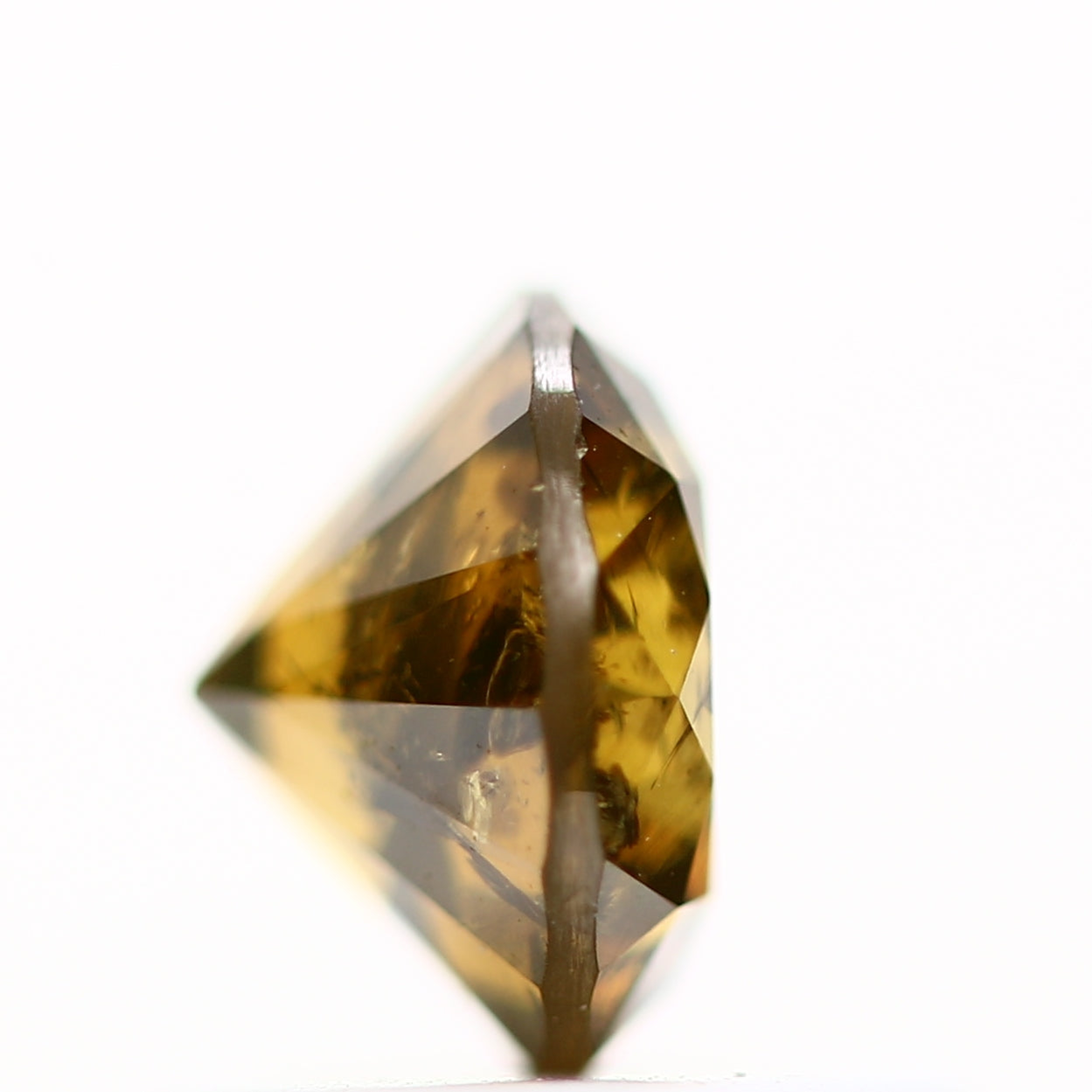 0.69 Carat Round Brilliant Cognac Champagne Brown Natural Loose Diamond For Engagement Ring