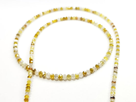 Fancy White Yellow Color Polished Loose Diamond Beads 16