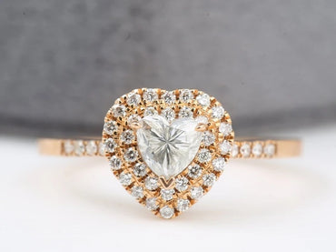 Heart Cut Diamond Engagement Ring ! Natural White Color Diamond ! Natural Diamond For Anniversary Ring ! Gift For Her ! Diamond Ring