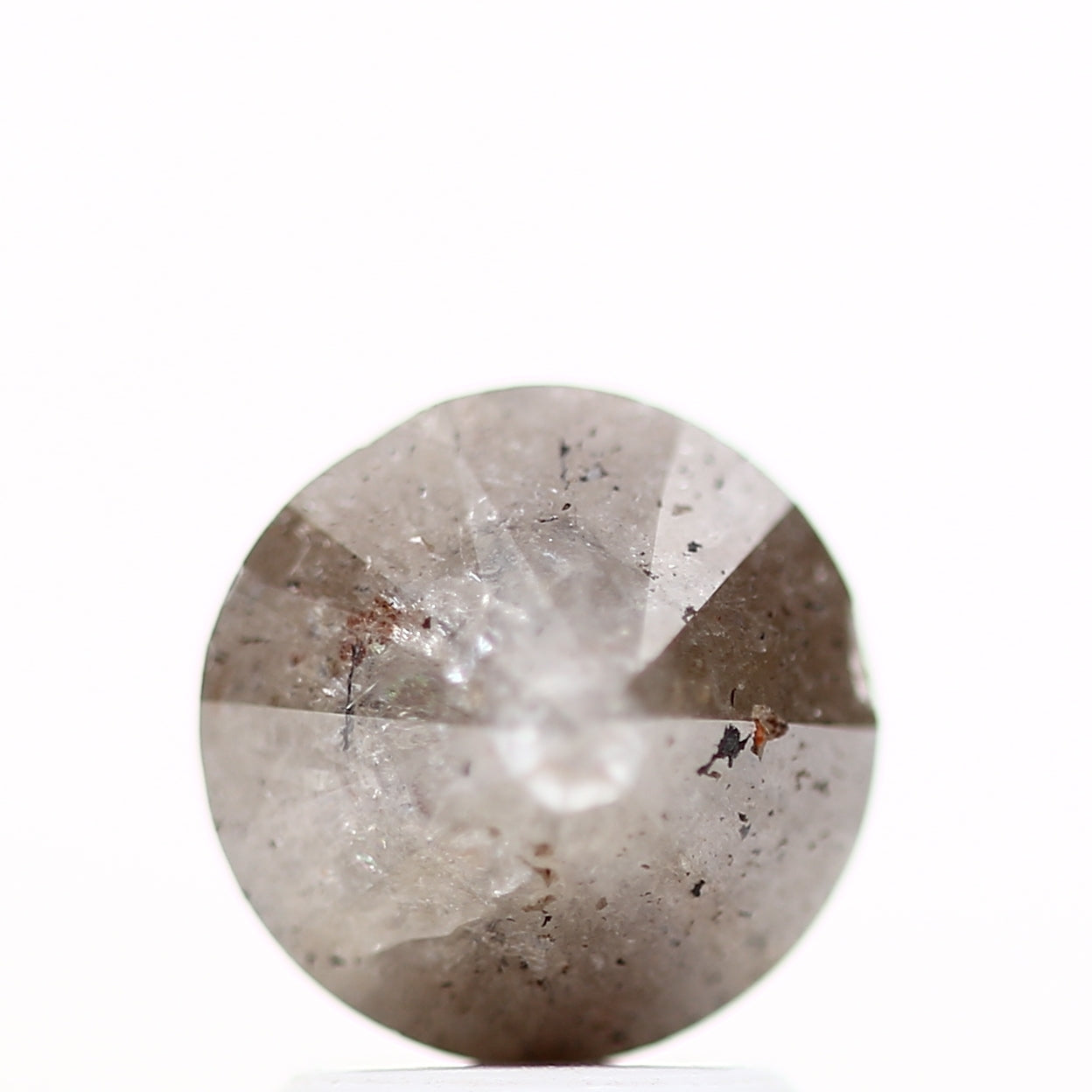 3.06 Carat Gray Rustic Round Shape Brilliant Cut Natural Loose Diamond