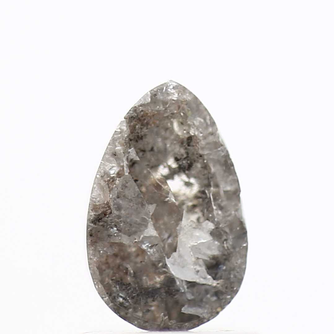 Salt and Pepper Diamond Fancy Gray Color 0.88 CT 7.75 x 4.95 x 2.53 MM Pear Cut Diamond! Natural Loose Diamond ! Christmas Gift for Her