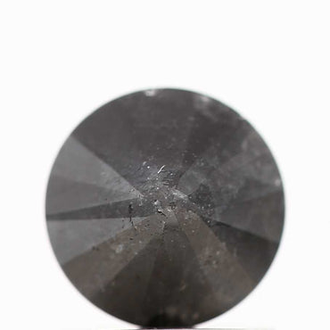 1.08 Carat Fancy Black Round Shape Brilliant Cut Natural Loose Diamond