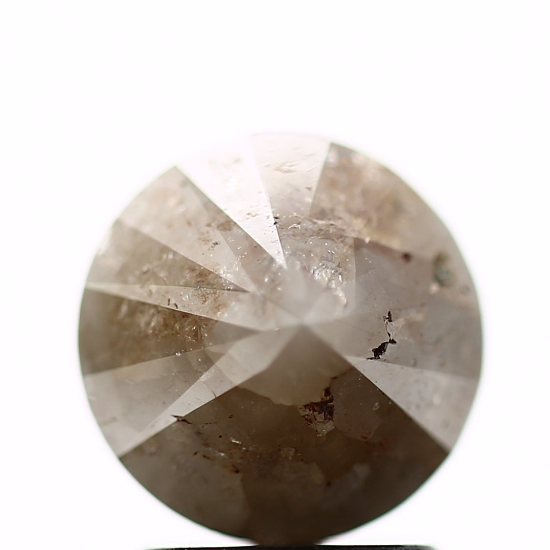2.08 Carat Brown Gray Round Shape Brilliant Cut Natural Loose Diamond
