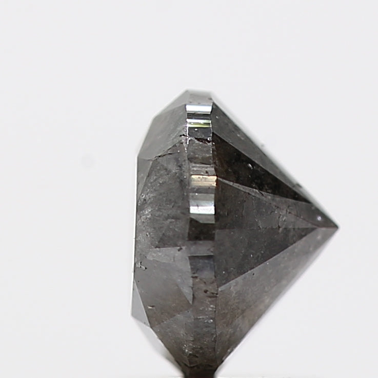 1.07 Carat Fancy Black Round Shape Brilliant Cut Natural Loose Diamond