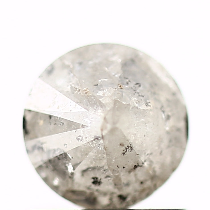 0.69 Carat Fancy Gray Salt and Pepper Round Brilliant Cut Natural Loose Diamond