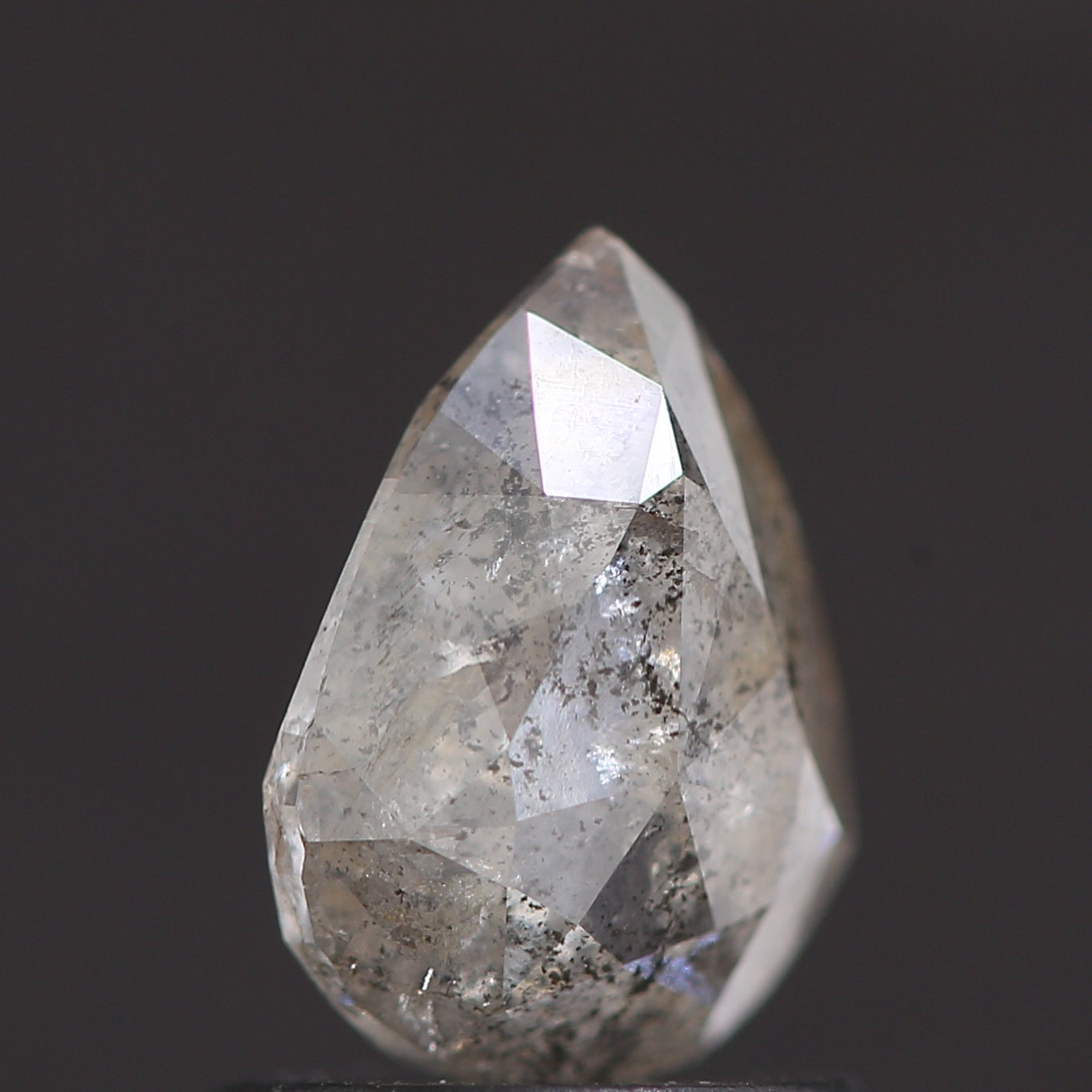 Salt and Pepper Diamond Fancy Gray Color 0.85 CT 7.40 x 5.60 x 2.51 MM Pear Cut Diamond! Natural Loose Diamond ! Christmas Gift for Her