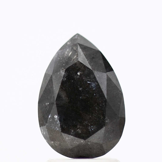 Salt and Pepper Diamond Fancy Gray Color 2.01 CT 10.12 x 7.01 x 4.23 MM Pear Cut Diamond! Natural Loose Diamond ! Christmas Gift for Her