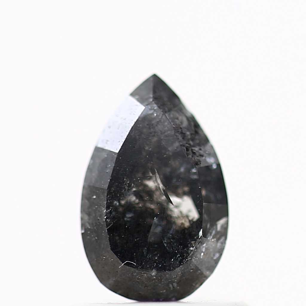 Salt and Pepper Diamond Fancy Gray Color 1.00 CT 7.30 x 4.74 x 3.30 MM Pear Cut Diamond! Natural Loose Diamond ! Christmas Gift for Her