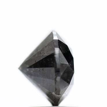2.91 Carat Fancy Black Round Shape Brilliant Cut Natural Loose Diamond