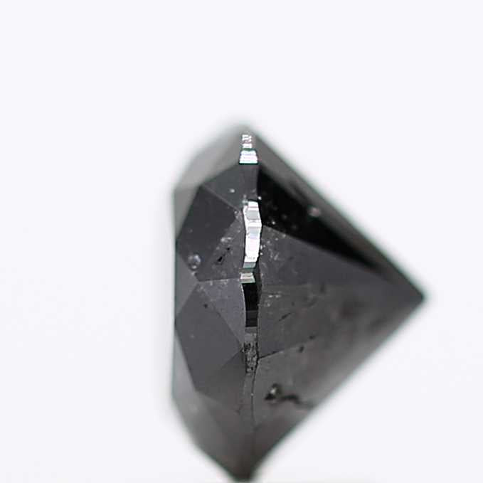 1.95 Carat Fancy Black Round Brilliant Cut Natural Loose Diamond