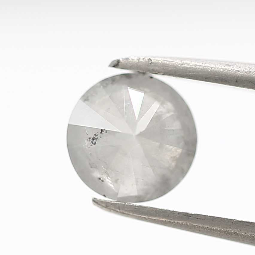 0.96 Carat Salt and Pepper Gray Round Cut Natural Loose Diamond sd8693(0.96ct) (6.30x3.70mm)