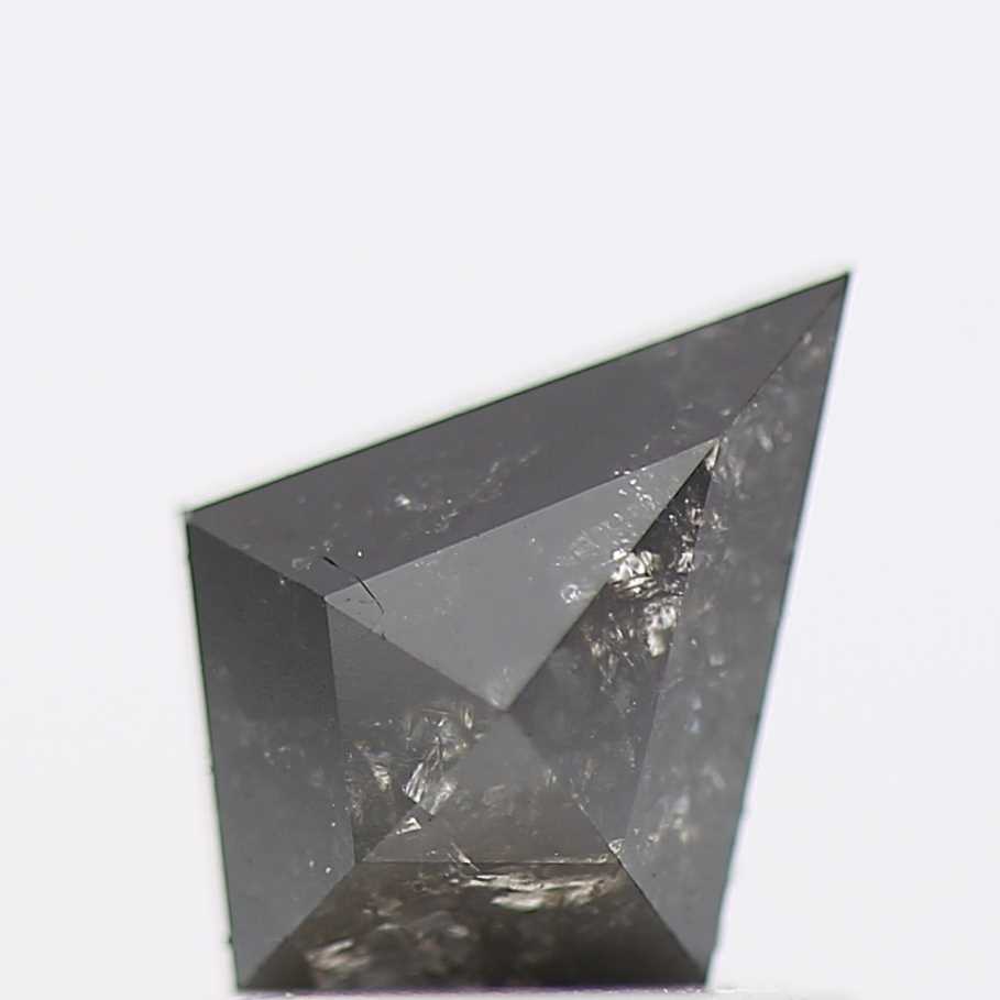 salt and pepper diamond ! 0.74 Ct 8.05 X 6.02 X 2.70 MM natural gray shield loose diamond for engagement ring for her