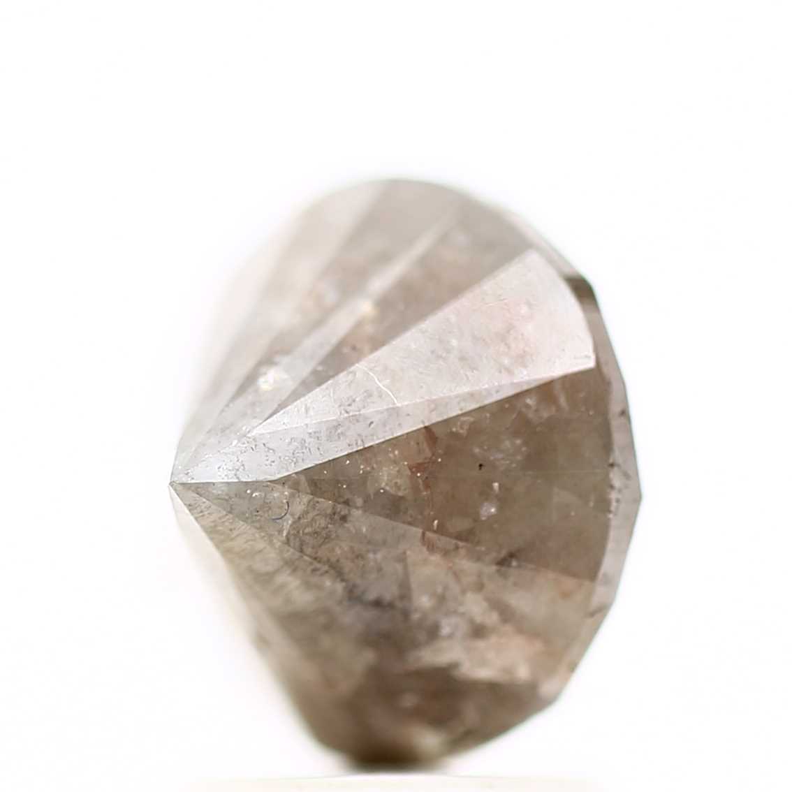 2.84 Carat Gray Rustic Round Shape Brilliant Cut Natural Loose Diamond