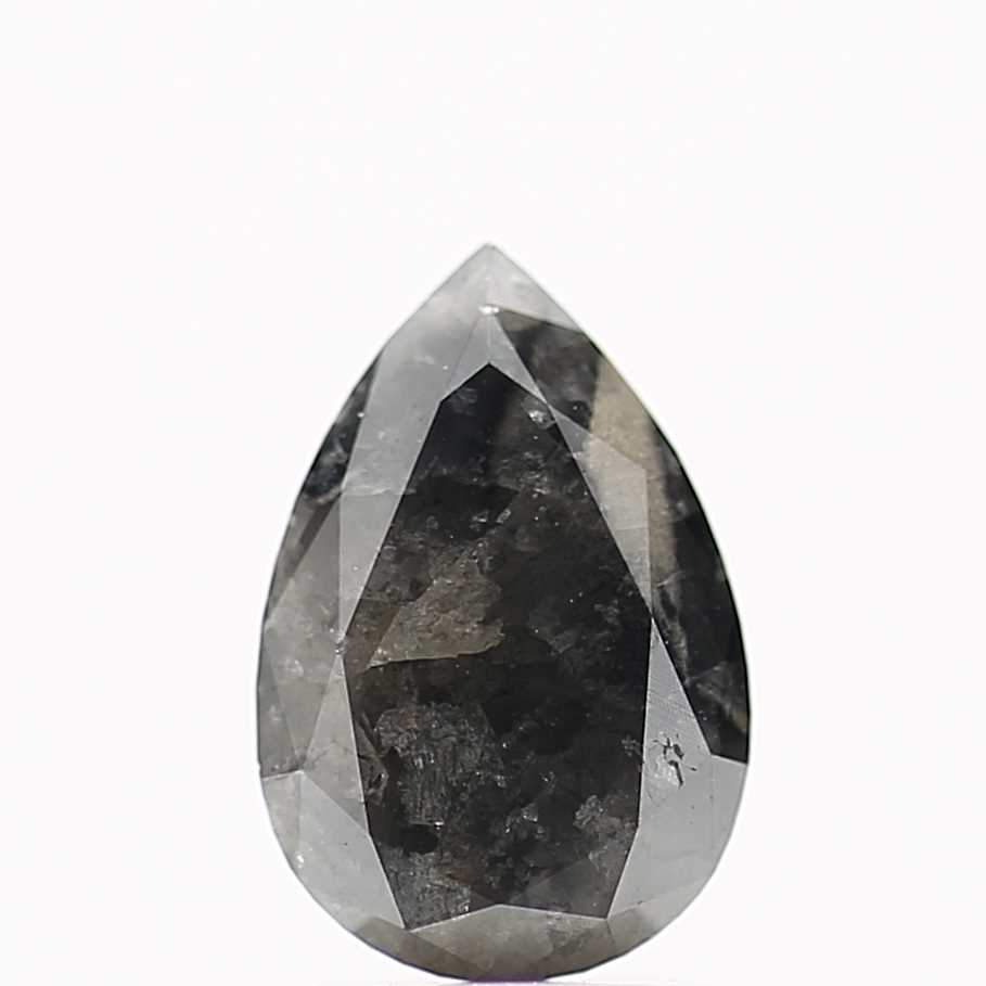 Salt and Pepper Diamond Fancy Gray Color 1.69 CT 9.80 x 6.50 x 3.92 MM Pear Cut Diamond! Natural Loose Diamond ! Christmas Gift for Her