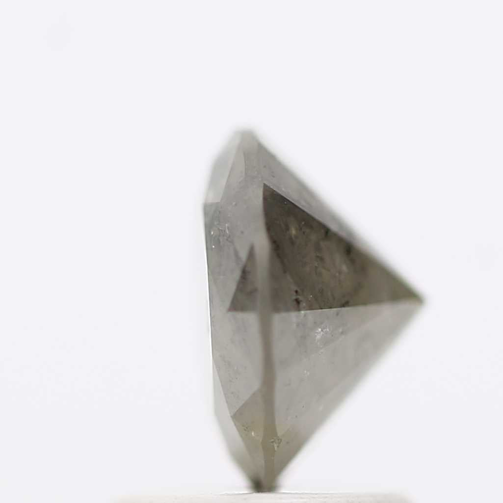 1.28 Carat Salt and Pepper Gray Round Brilliant Cut Natural Loose Diamond