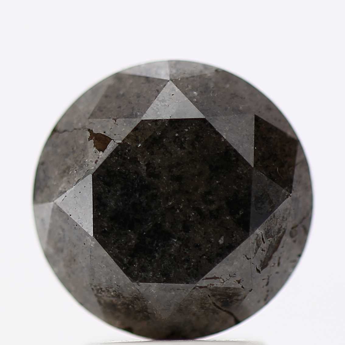 2.65 Carat Fancy Black Round Shape Brilliant Cut Natural Loose Diamond