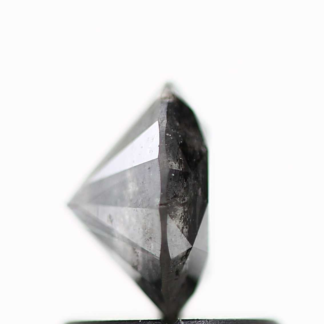 0.94 Carat Salt and Pepper Round Brilliant Cut Natural Loose Diamond