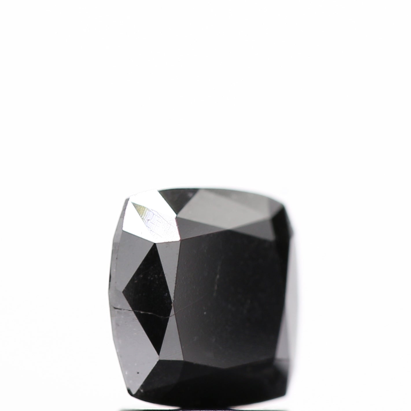 1.93 Ct Natural Black Cushion Full Cut Loose Diamond for Jewelery