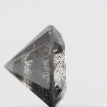 0.42 Carat Salt and Pepper Gray Round Brilliant Cut Natural Loose Diamond