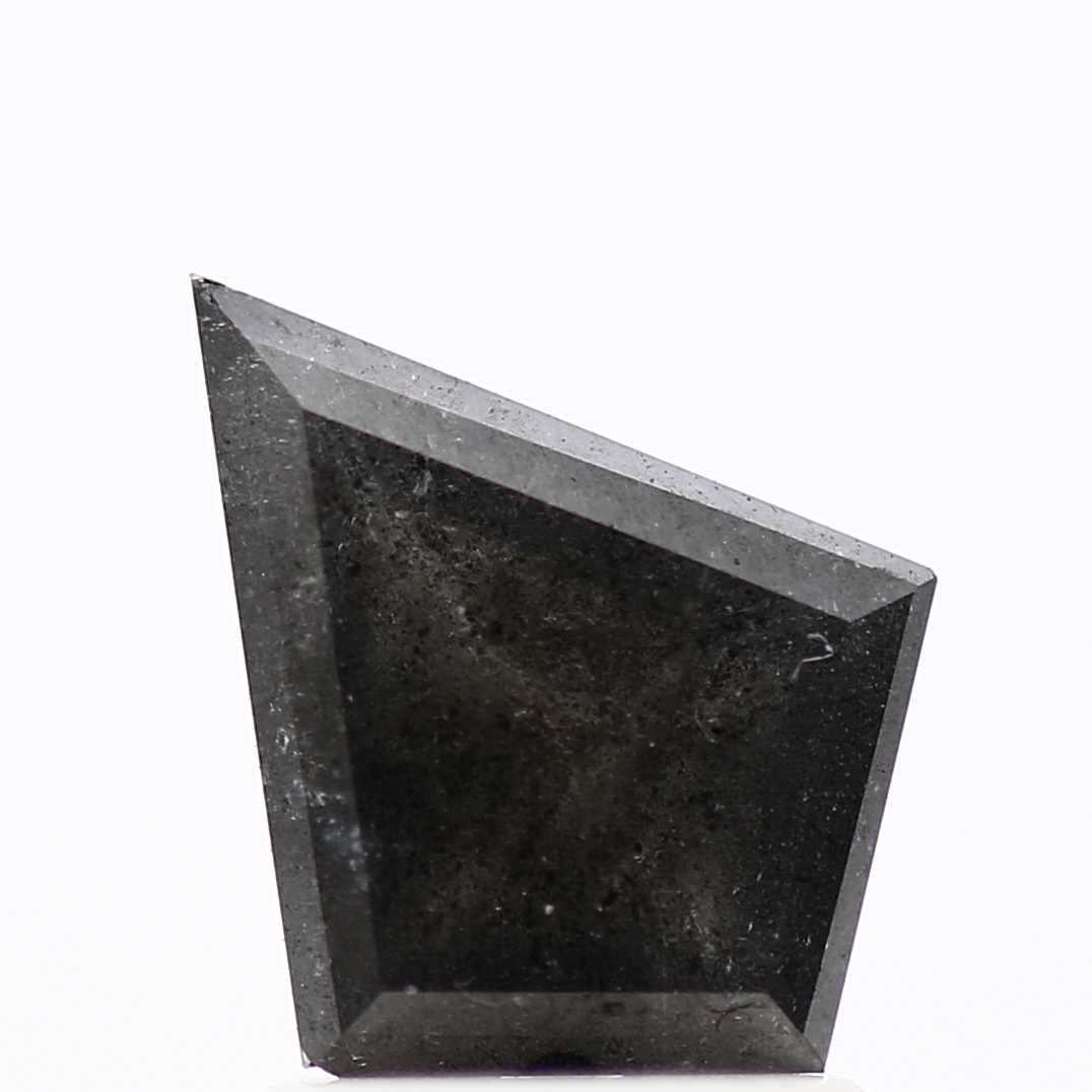 salt and pepper diamond ! 0.99 Ct 9.40 x 7.40 x 2.85 MM natural gray shield loose diamond for engagement ring for her