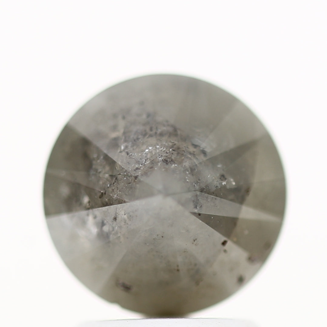 2.45 Carat Salt and Pepper Diamond Gray Round Brilliant Cut Natural Loose Diamond