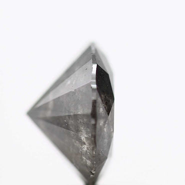 1.37 Carat Salt and Pepper Gray Fancy Round Brilliant Cut Natural Loose Diamond