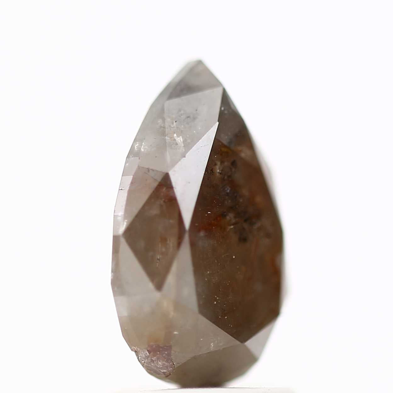 Salt and Pepper Diamond Fancy Brown Color 2.52 CT 10.10 x 7.12 x 5.22 MM Pear Cut Diamond! Natural Loose Diamond ! Christmas Gift for Her