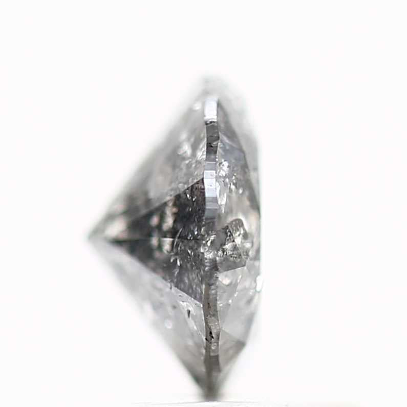 Salt and Pepper Diamond Fancy Gray Color 0.80 CT 6.15 x 3.30 MM Round Brilliant Cut Diamond! Natural Loose Diamond ! Christmas Gift for Her
