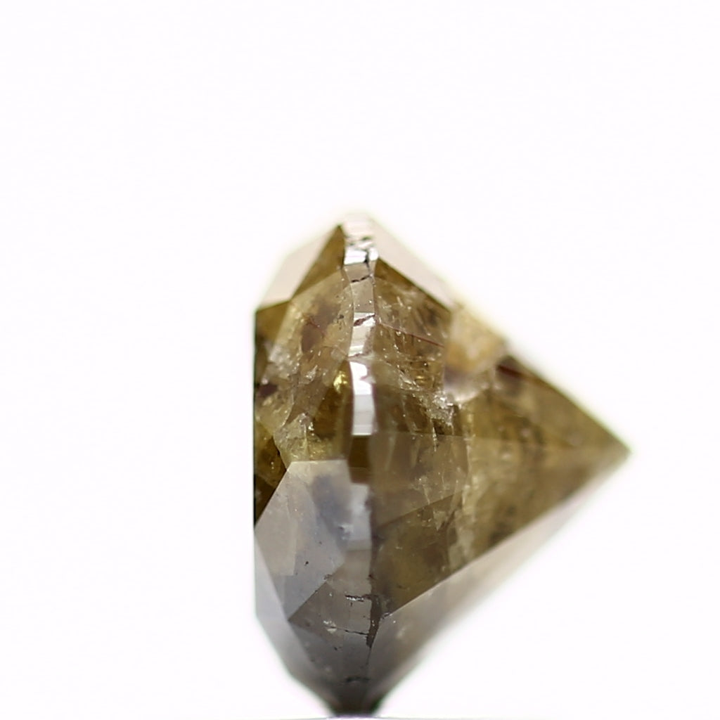 1.74 Carat Fancy Yellow Rustic Round Shape Brilliant Cut Natural Loose Diamond