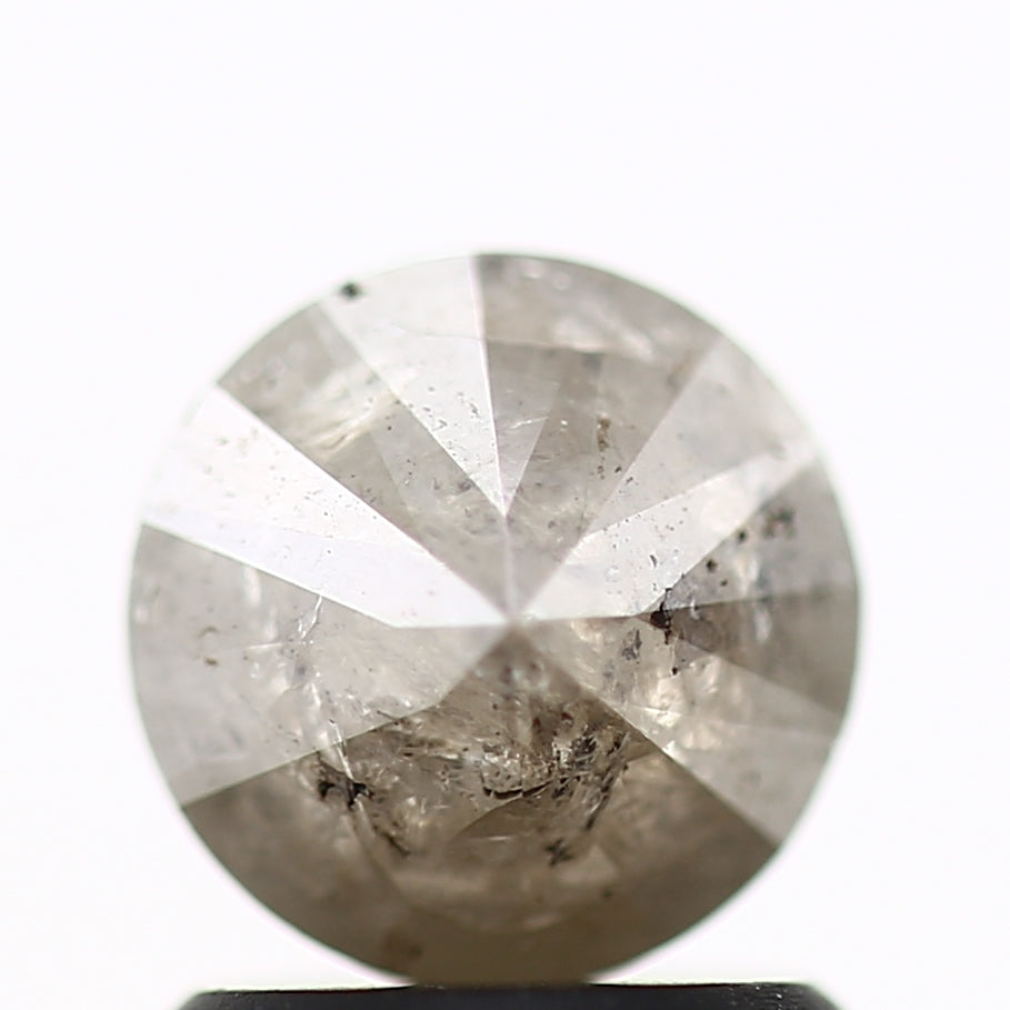 1 Carat Gray Rustic Round Shape Brilliant Cut Natural Loose Diamond