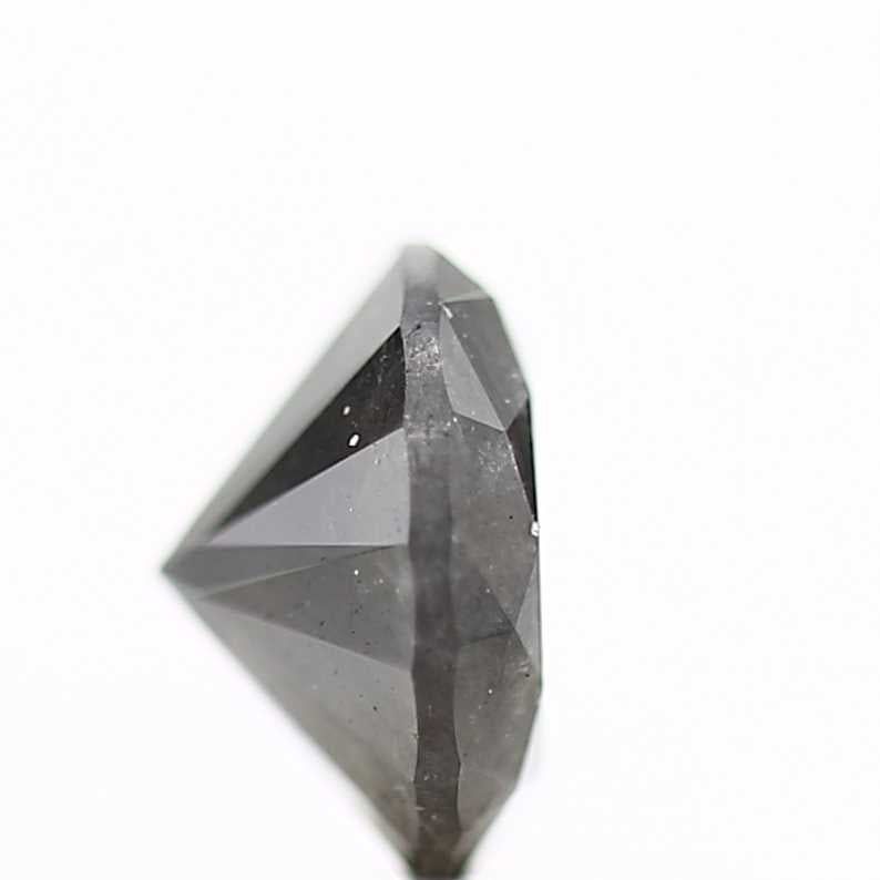 0.84 Carat Fancy Black Round Brilliant Cut Natural Loose Diamond