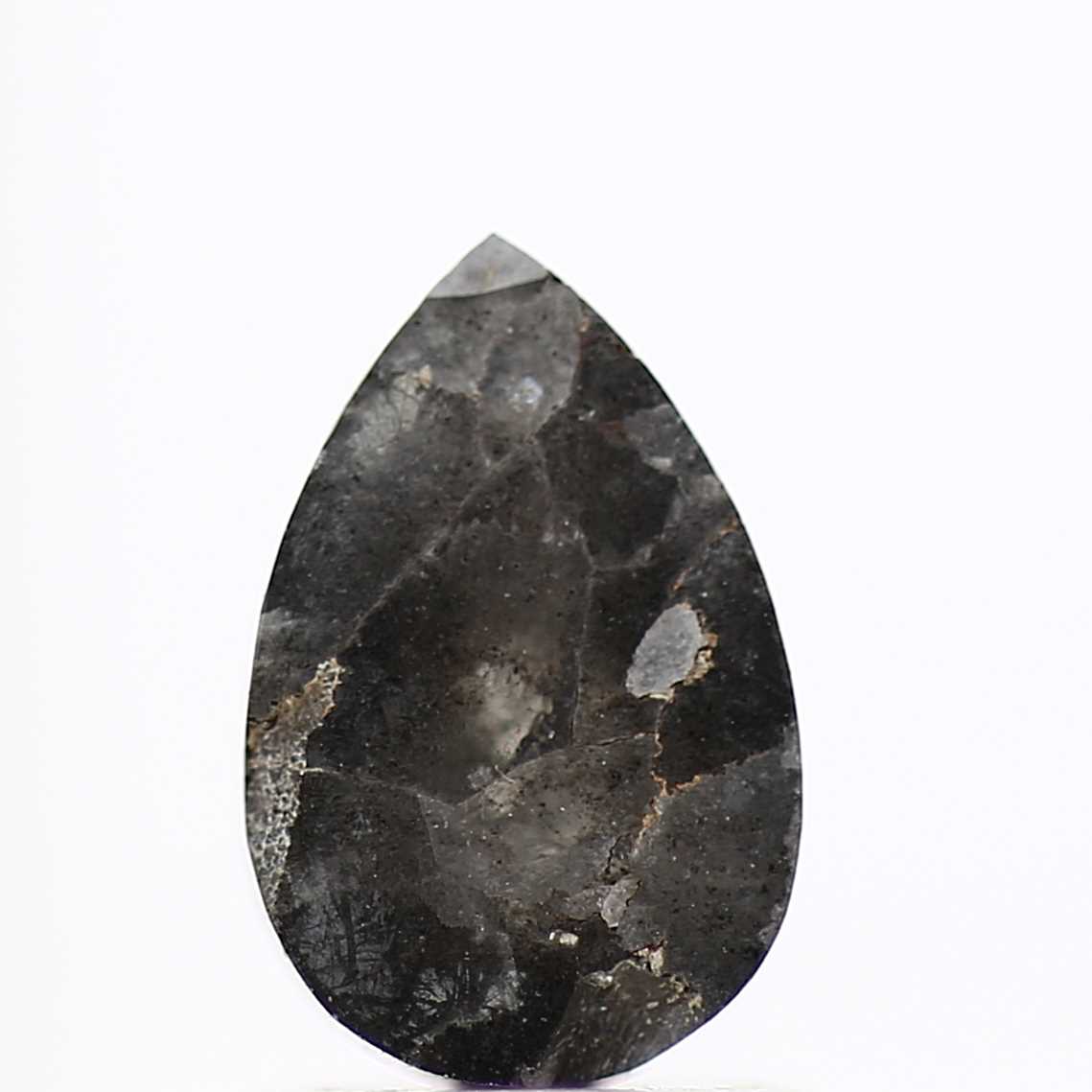 Salt and Pepper Diamond Fancy Gray Color 1.51 CT 8.50 X 5.50 X 3.50 MM Pear Cut Diamond! Natural Loose Diamond ! Christmas Gift for Her