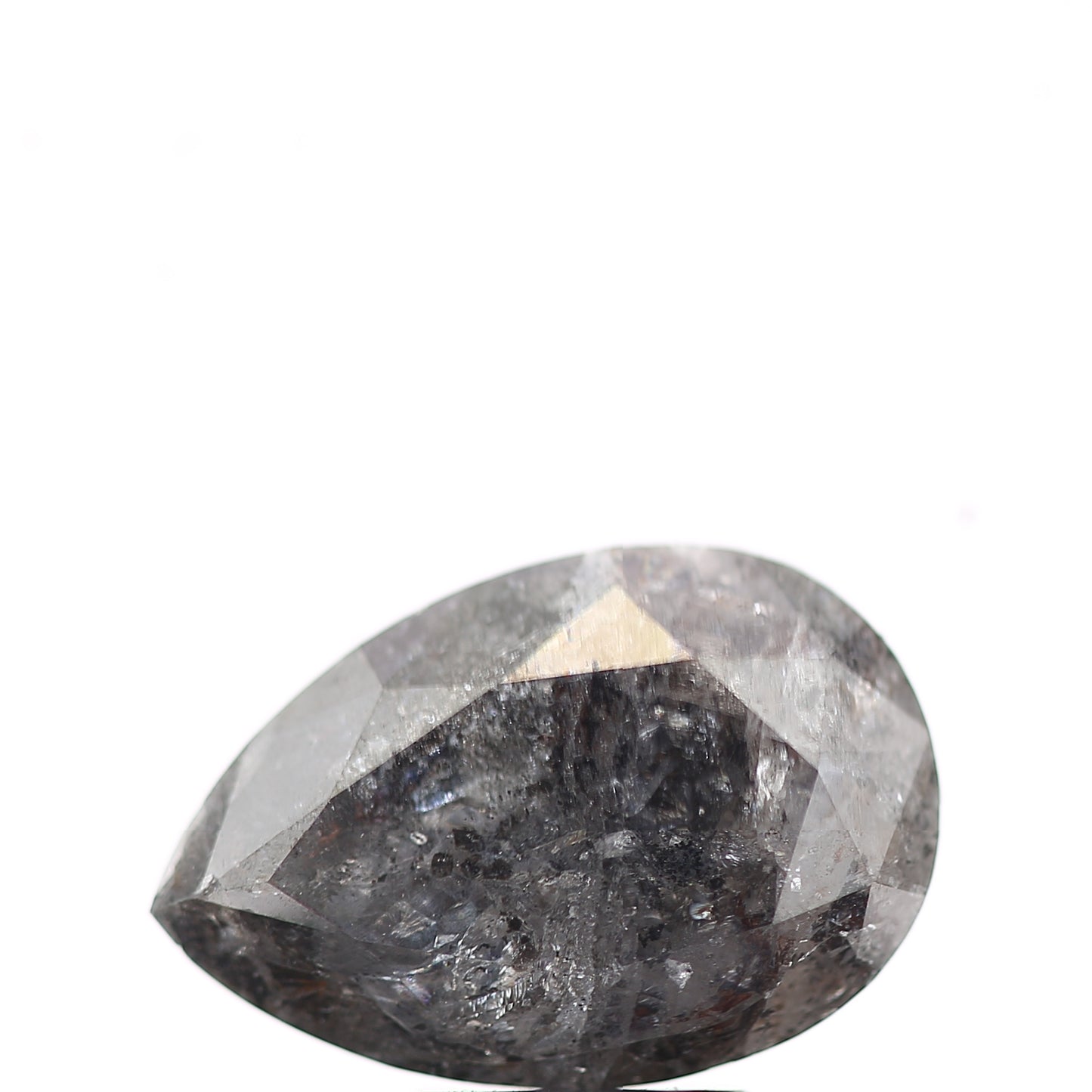 Salt and Pepper Diamond Fancy Gray Color 3.88 CT 12.50 x 8.30 x 5.30 MM Pear Cut Diamond! Natural Loose Diamond ! Christmas Gift for Her
