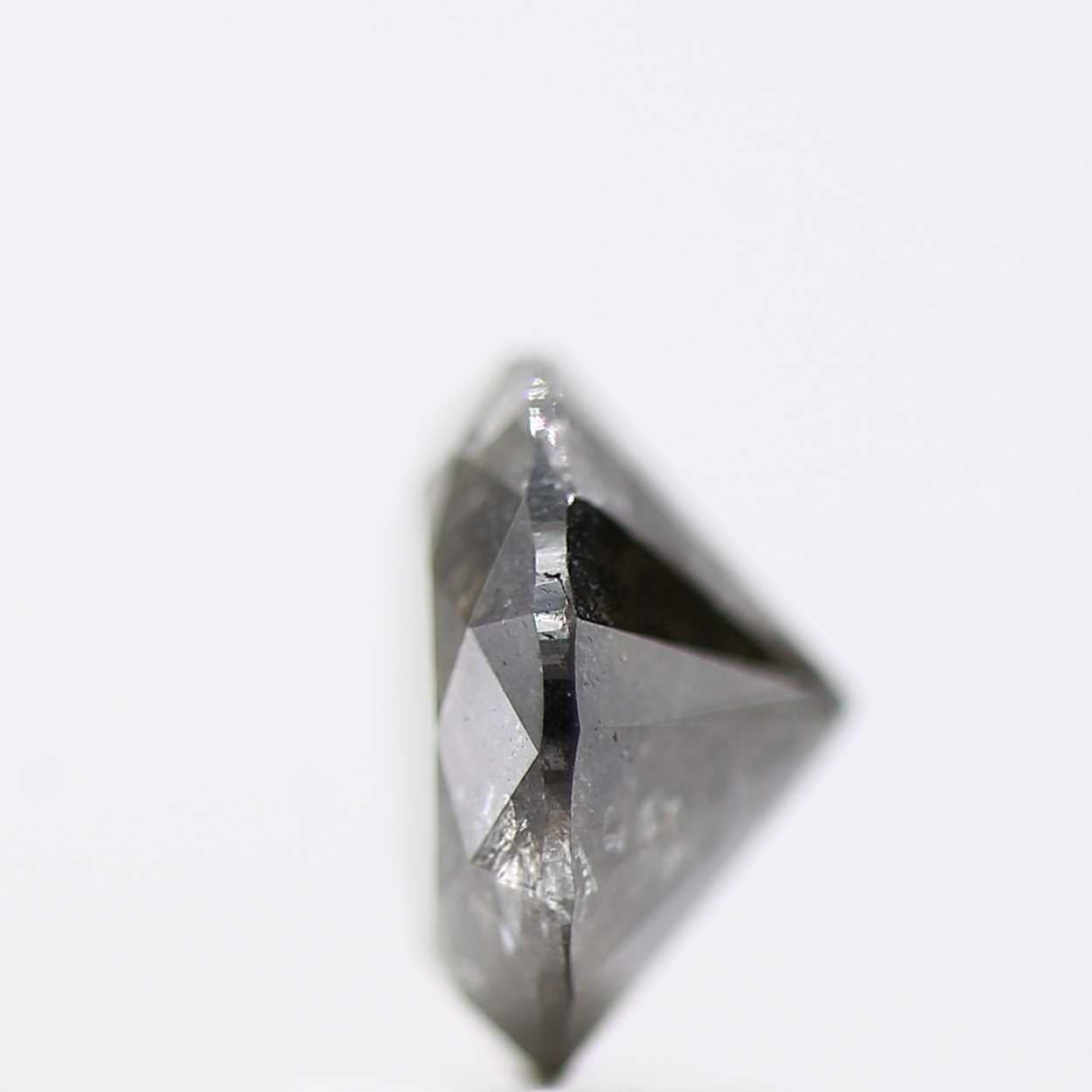 1.87 Carat Fancy Black Gray Round Cut Natural Loose Diamond