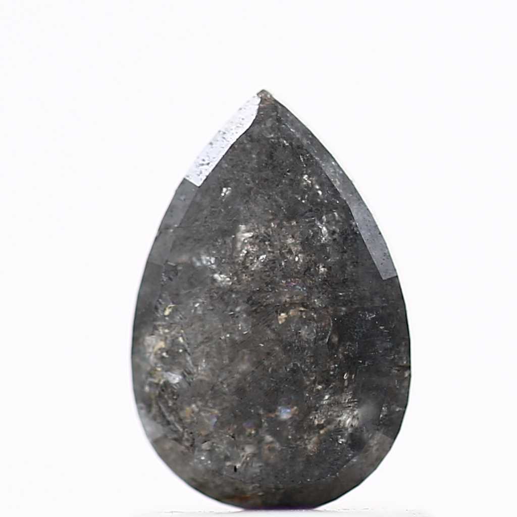 Salt and Pepper Diamond Fancy Gray Color 0.94 CT 7.95 x 5.28 x 2.48 MM Pear Cut Diamond! Natural Loose Diamond ! Christmas Gift for Her