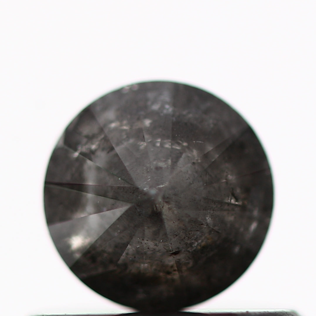0.50 Carat Fancy Black Round Shape Brilliant Cut Natural Loose Diamond