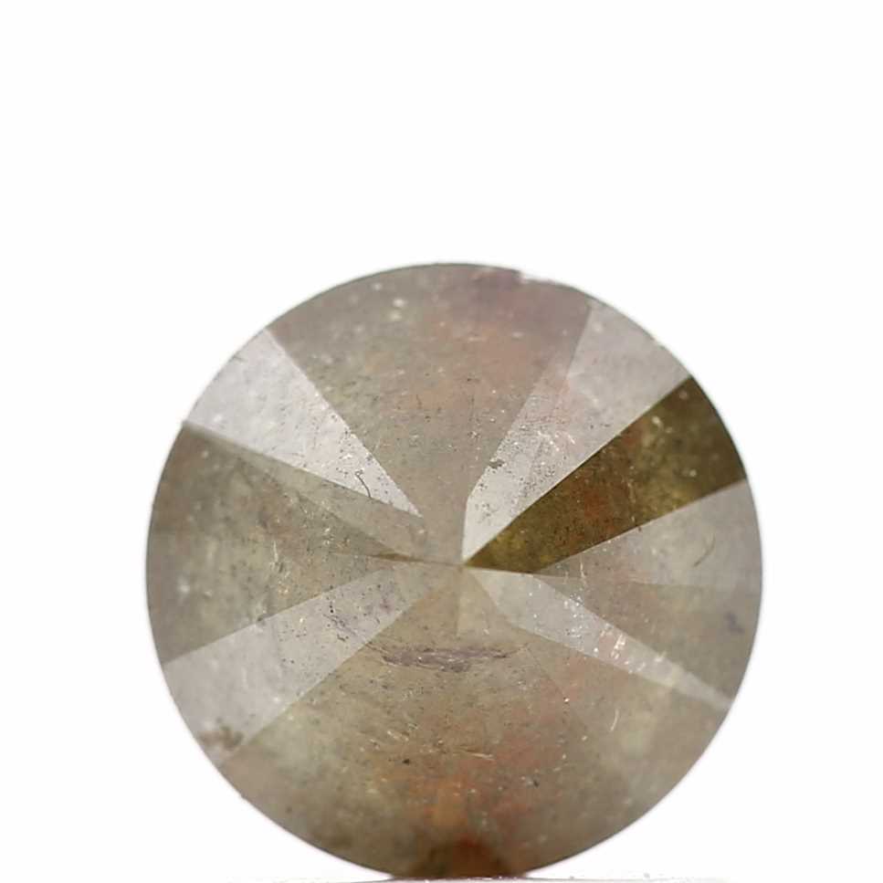1.05 Carat Fancy Green Orange Round Shape Brilliant Cut Natural Loose Diamond
