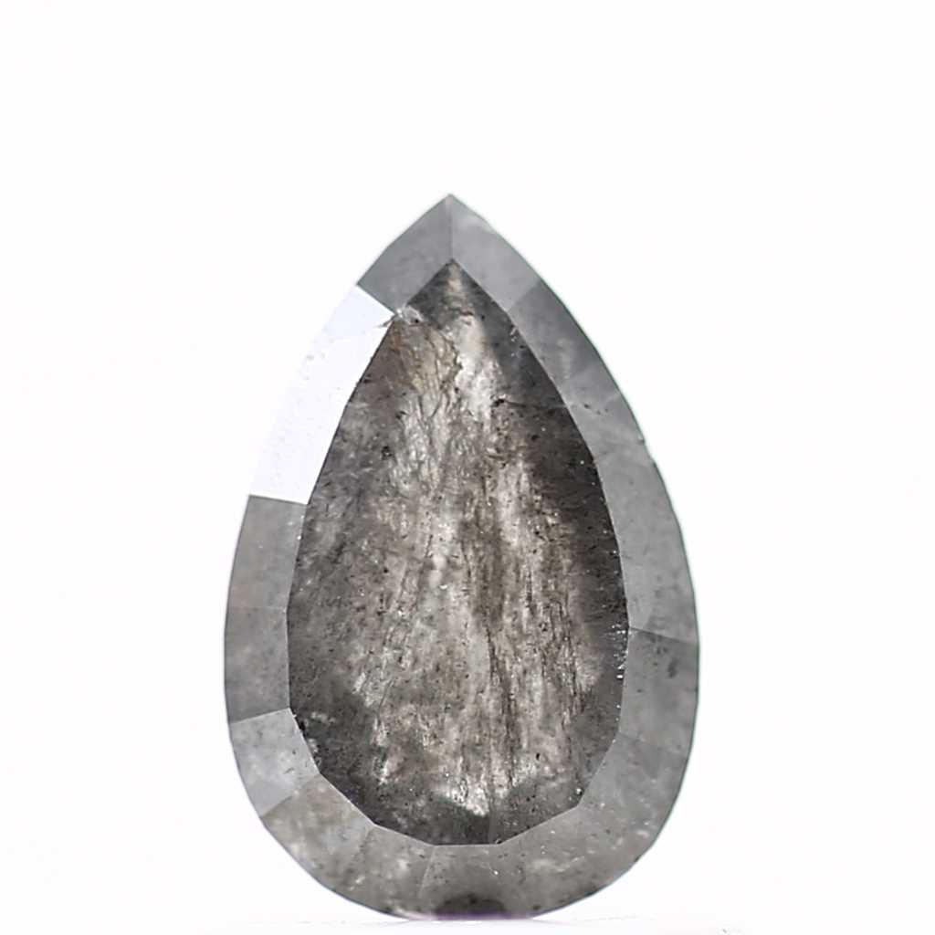 Salt and Pepper Diamond Fancy Gray Color 0.85 CT 7.63 x 4.97 x 2.59 MM Pear Cut Diamond! Natural Loose Diamond ! Christmas Gift for Her