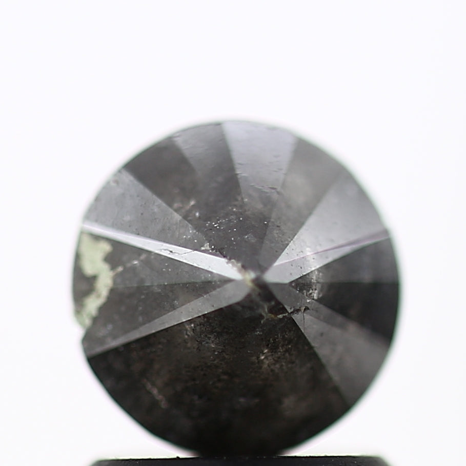 1.12 Carat Fancy Black Round Shape Brilliant Cut Natural Loose Diamond