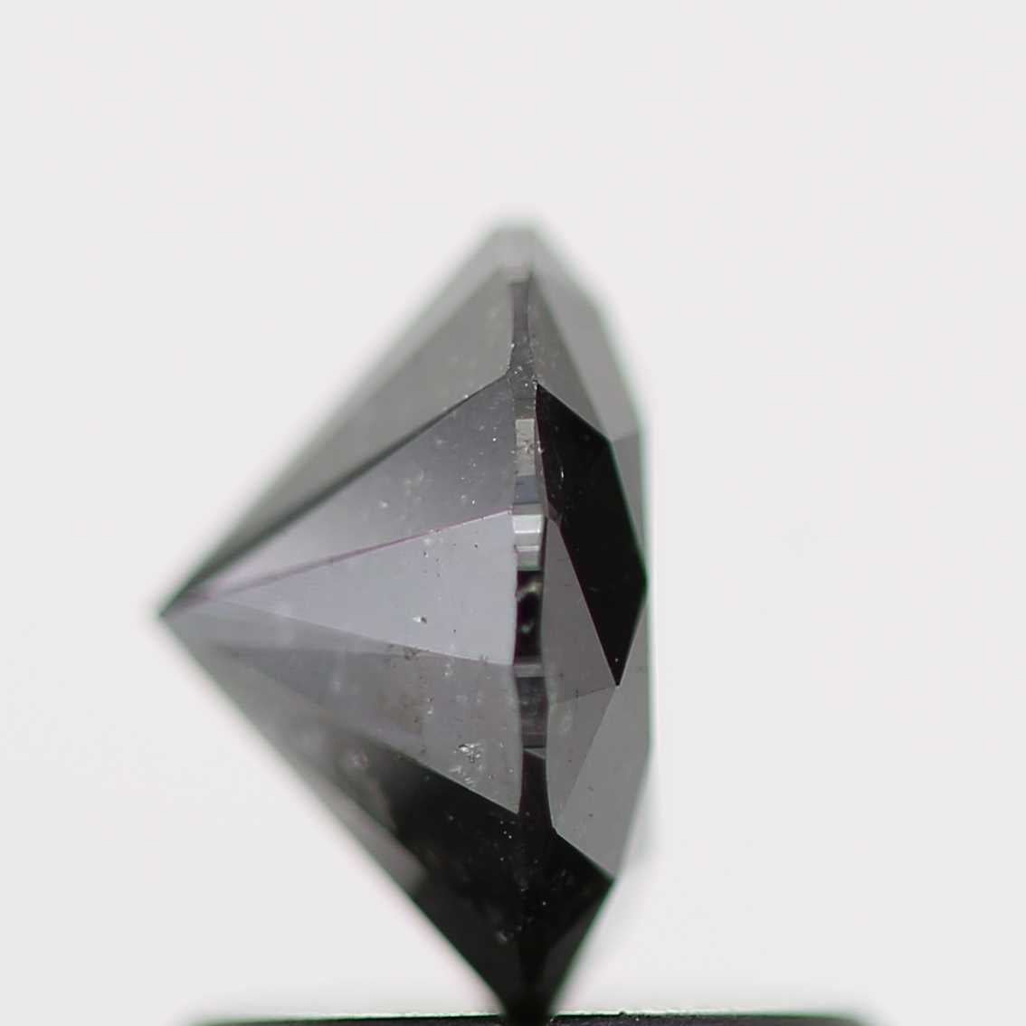 1.08 Carat Fancy Black Round Brilliant Cut Natural Loose Diamond